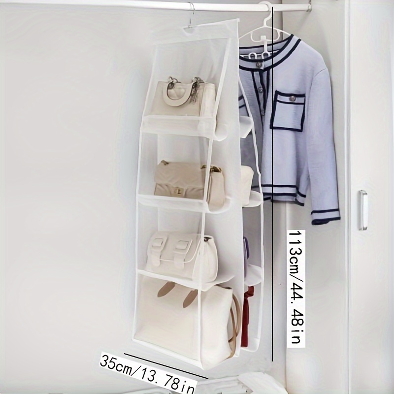 Clear Double sided Purse Organizer Foldable Wardrobe Hanging - Temu