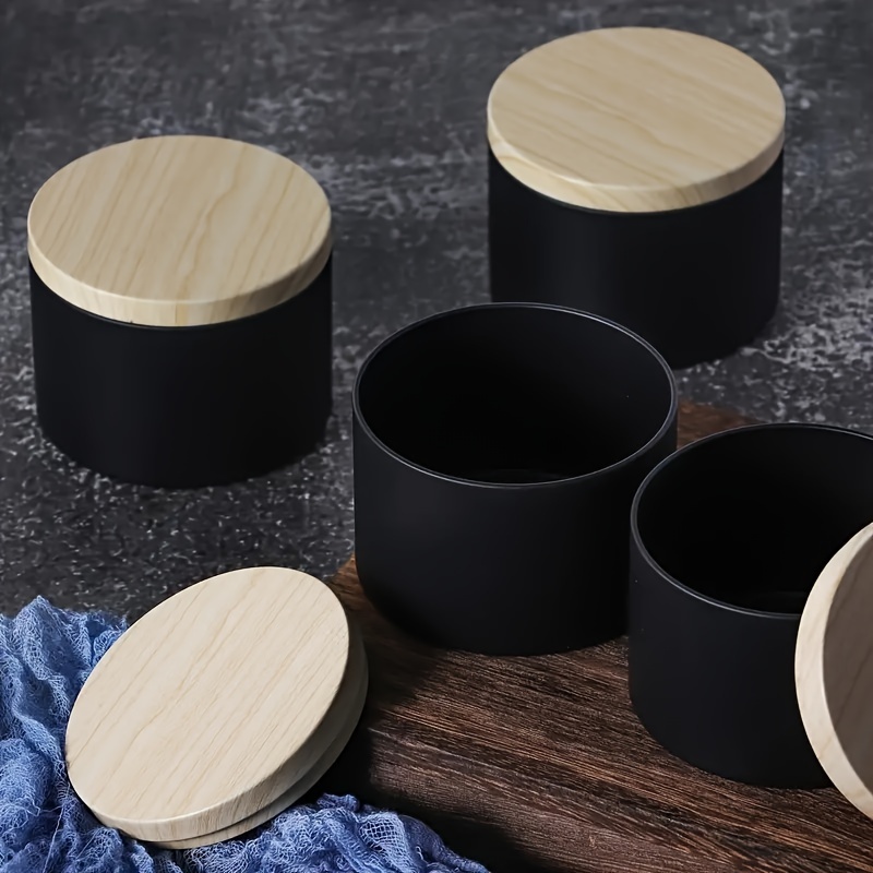 Black Candle Tins Candle Jars Candle Containers With Lids - Temu