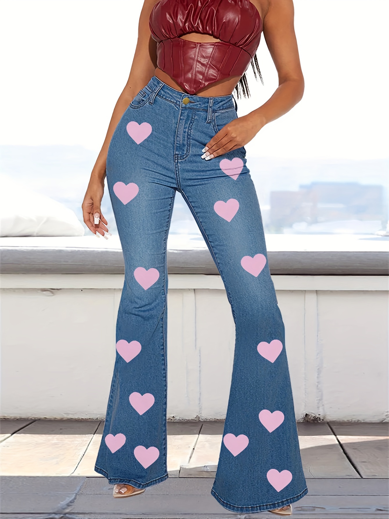 Heart Jeans Women - Temu