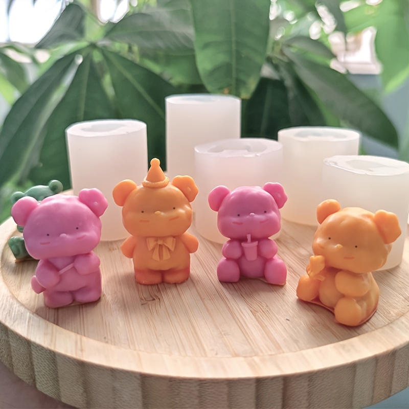 3D Bear Candle Mold Mousse Cake Mold for Making Candle Soap Plaster  Ornament Cake Fondant Decor Epoxy Resin Casting Mold - buy 3D Bear Candle  Mold Mousse Cake Mold for Making Candle