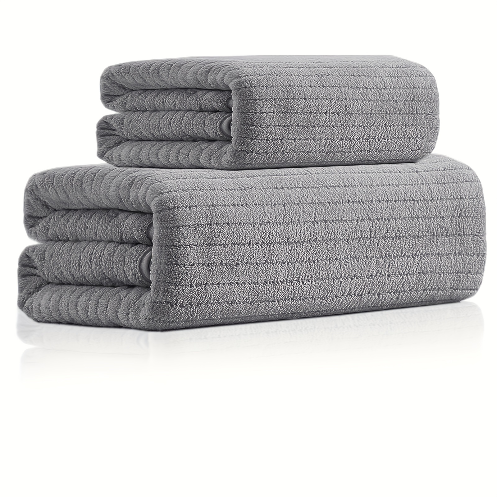 Solid Color Microfiber Towel Set, Household Towel With Hanging Loop, Soft Hand  Towel Bath Towel, Highly Absorbent & Quick-drying Towels, 1 Bath Towel & 1 Hand  Towel, Bathroom Supplies - Temu
