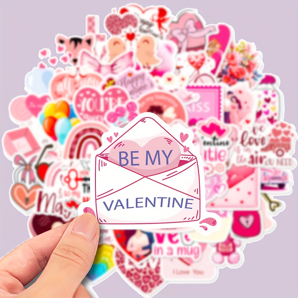 Valentine's Day Stickers Bulk Vintage Heart Shape Self - Temu