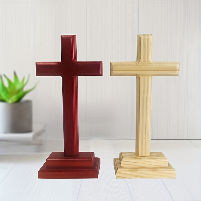 Cruz de pared de madera artesanal, cruz cristiana, cruz católica, cruz  religiosa, cruz de Navidad, cruz de Pascua para iglesia, hogar, habitación