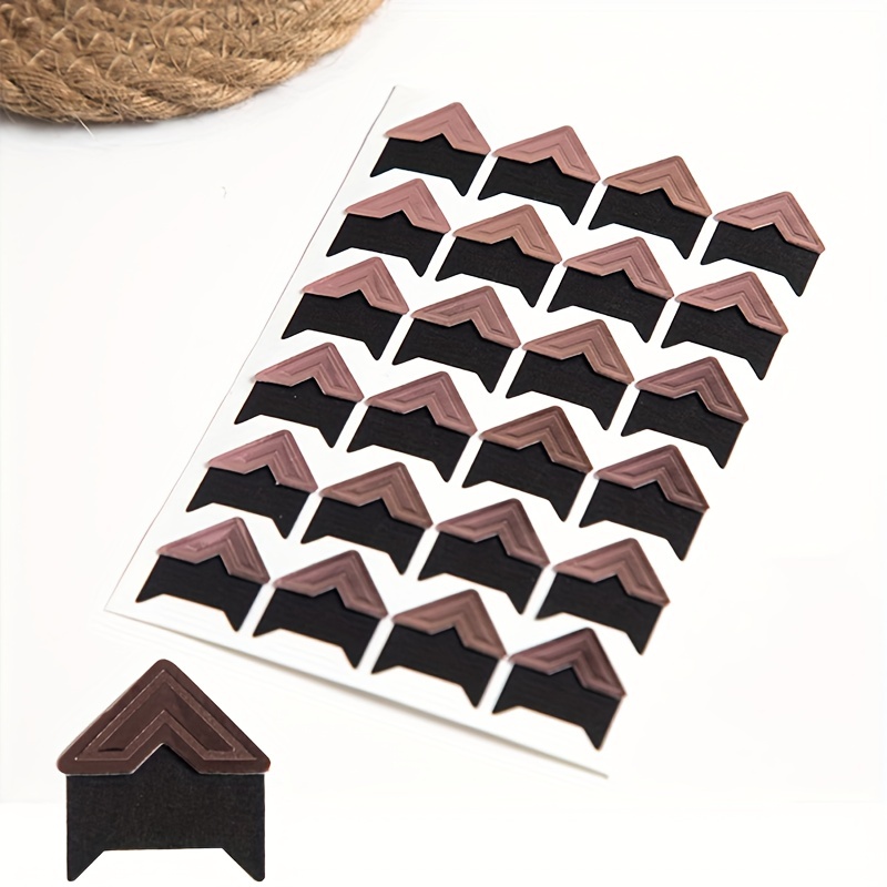 120pcs Photo Corners Sticker Paper For DIY Album Scrapbooking Brown