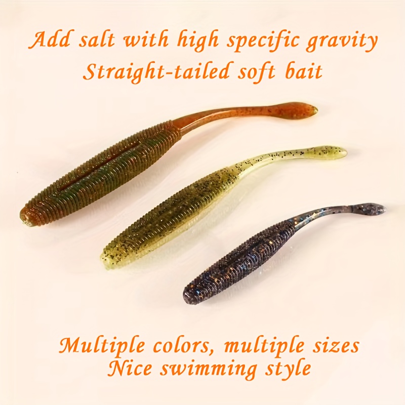 Artificial Salty Long Tail Worm Soft Bait Fishing Tackle - Temu Canada