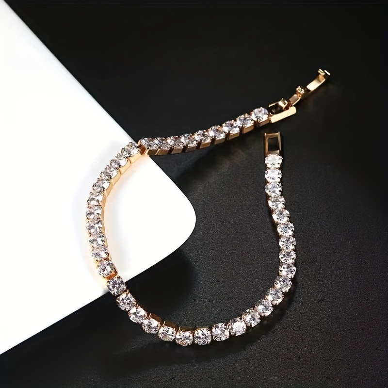 4mm Zircon Tennis Bracelet for Couples