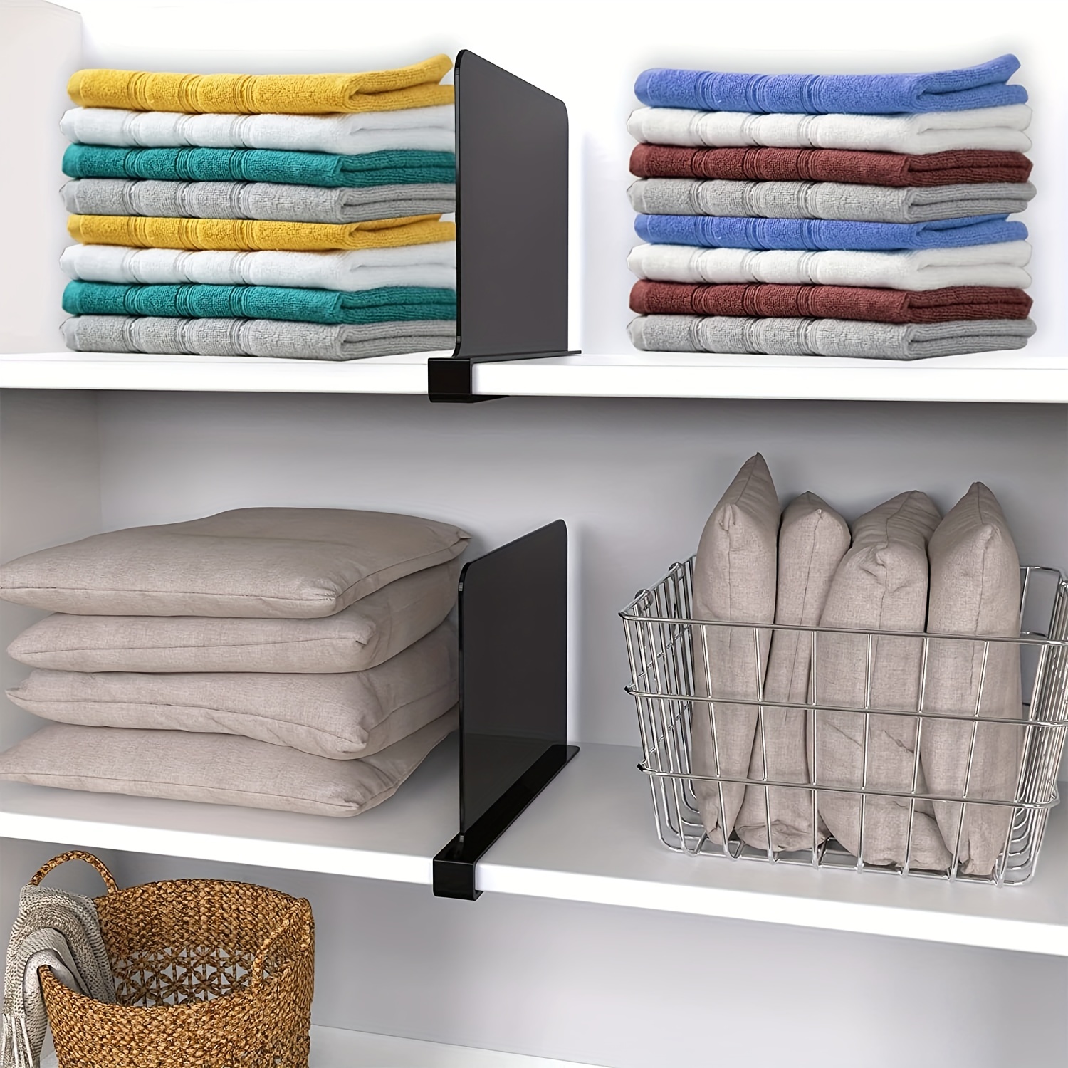 Organize Your Closet With Acrylic Shelf Dividers - Easy To Install