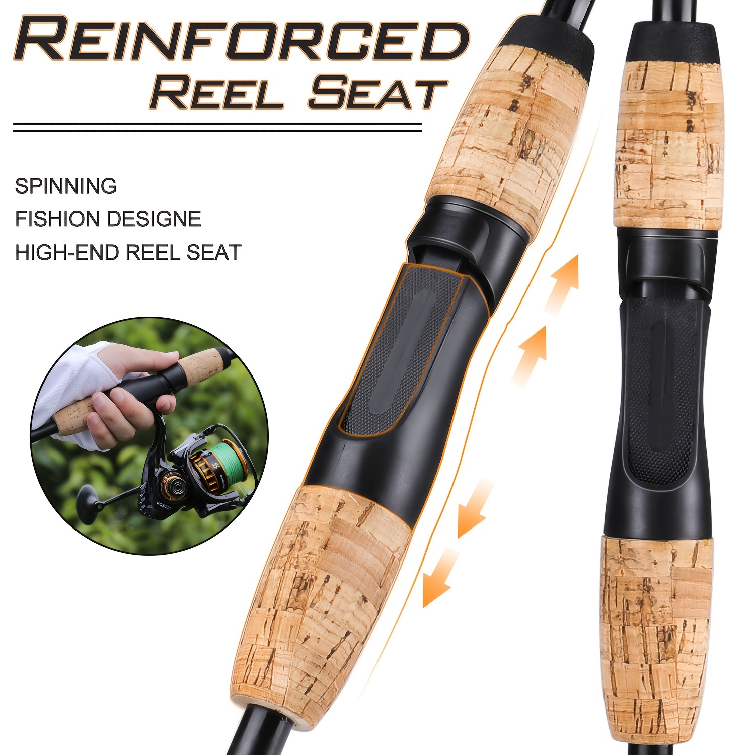 Sougayilang Portable 2-Section Spinning/Casting Fishing Rod - Lightweight,  Durable, and Versatile