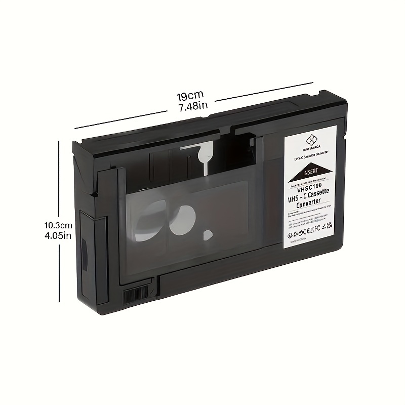 1 Adaptador De Casete VHS-C Compatible Con Videocámaras VHS-C SVHS JVC RCA  Panasonic Convertidor De Casete VHS Motorizado No Compatible Con 8 Mm / Min