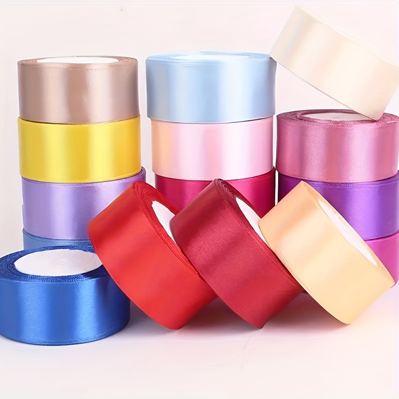 25 Yards Width Long Satin Ribbon Ribbon Silk Ribbon Weaving - Temu