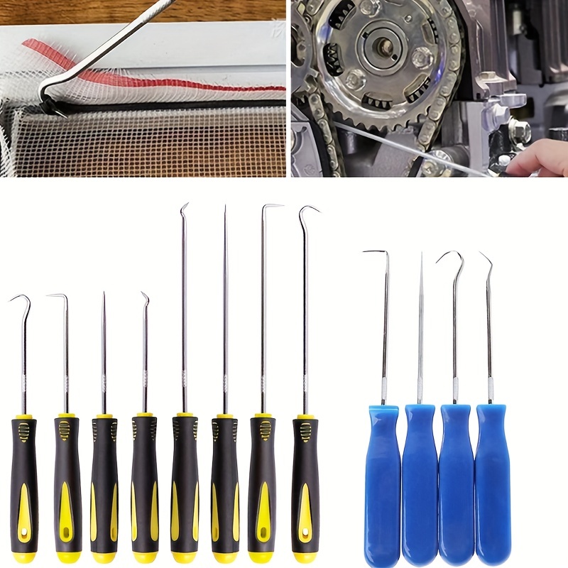 

4pcs Car Auto Oil Seal Screwdriver Set - Get Professional O-ring Washer Puller & Removal Tool With Pry Hook Tool
