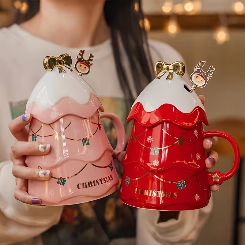2 Kids Christmas Santa Tumblers Hot Drink Mug Cups Childrens Holiday  Plastic 9oz