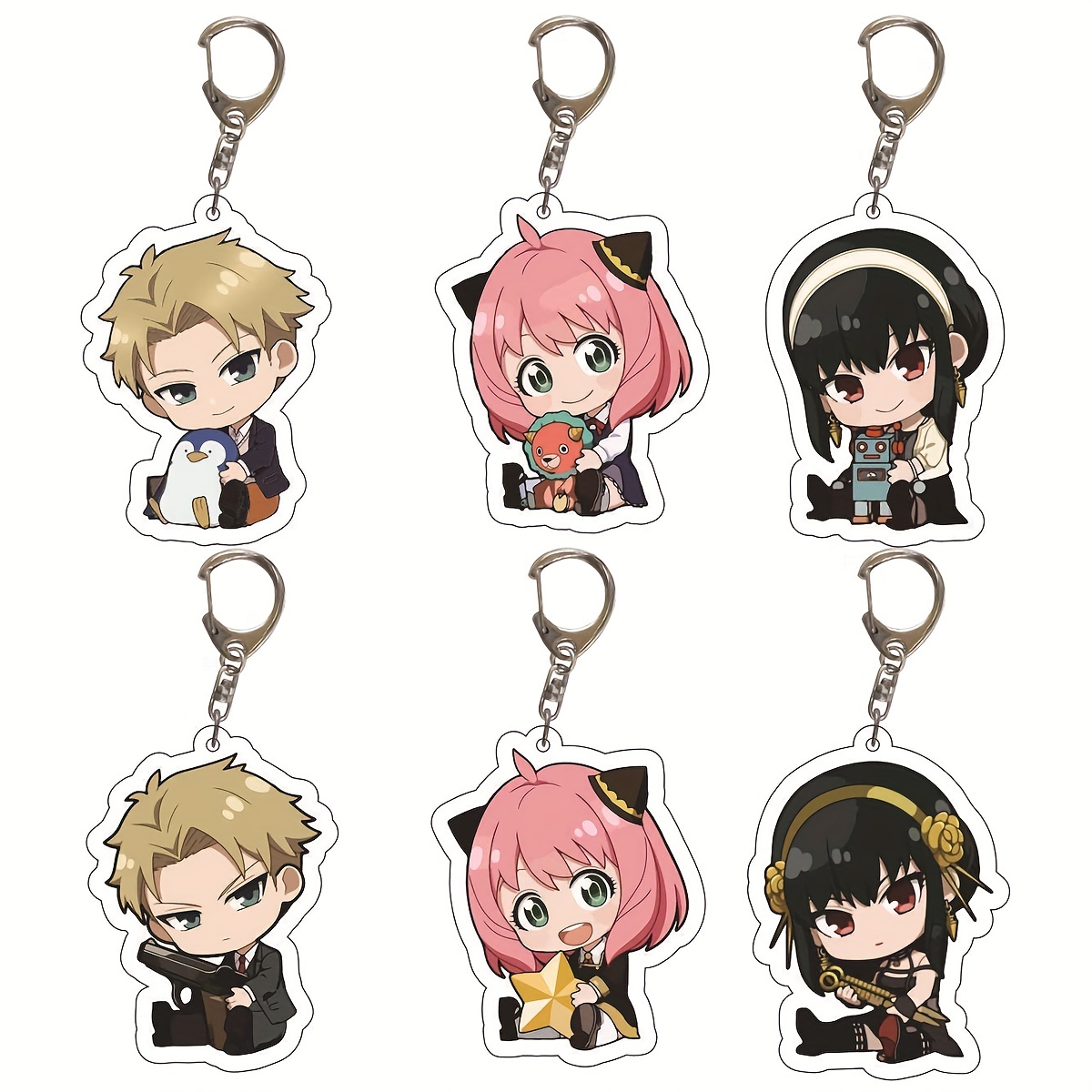 Anime Style Acrylic Keychains Accessories Cute Bag Hanging - Temu