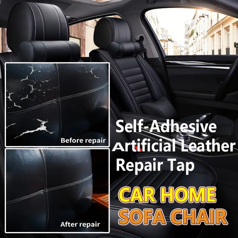 Car Sofa Faux Leather Seat Repair Patch Self adhesive Faux - Temu