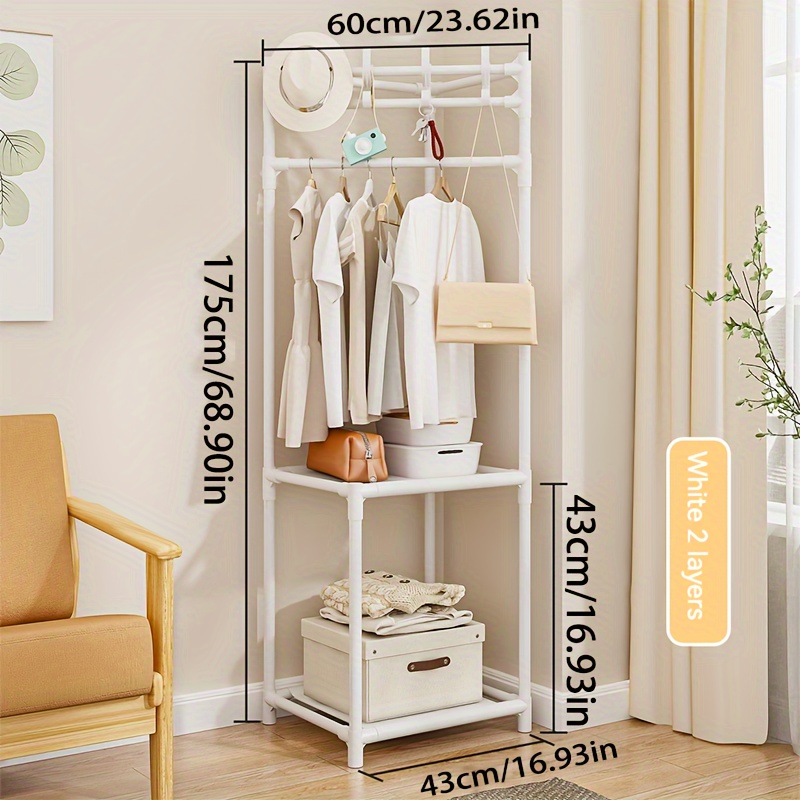 Simple Coat Rack Shoe Rack Integrated Floor Corner Storage - Temu