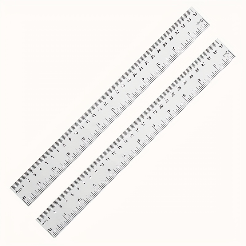  7 Pack Clear Ruler 12 Inch Plastic Ruler, Inches