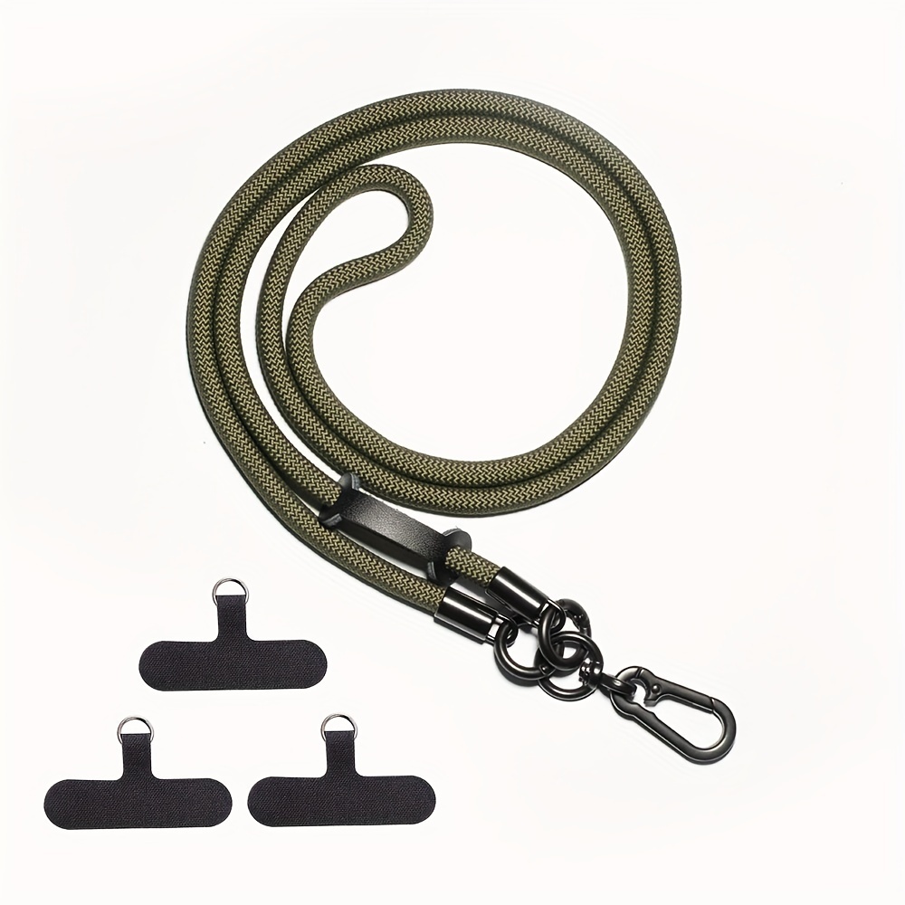 120cm Optional Outdoor Functional Phone Camera Lanyard Fashion Anti-lost All-match Durable Thick Rope Shoulder Strap Long Rope, With 3pcs Clips