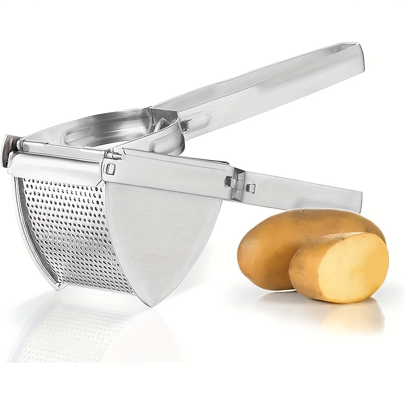 Potato Masher, Stainless Steel Potato Masher, Kitchen Vegetable Mesher With  Non-slip Handle, Manual Fruit Mesher, Folding Potato Ricer, Potato Press,  Vegetable Crusher, Kitchen Stuff, Kitchen Tool - Temu