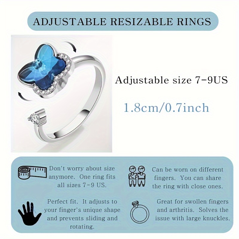 Adjustable Resizable Rings, One Size Fits All Resizable Rings