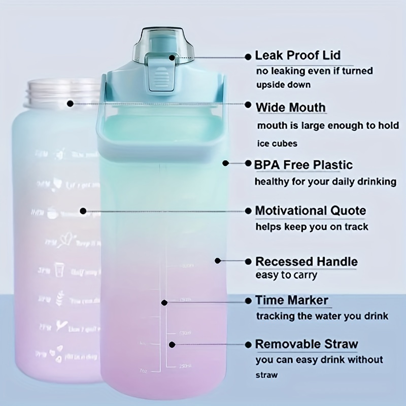 Water Bottle Tracker Motivational Water Bottle Turning Water Into