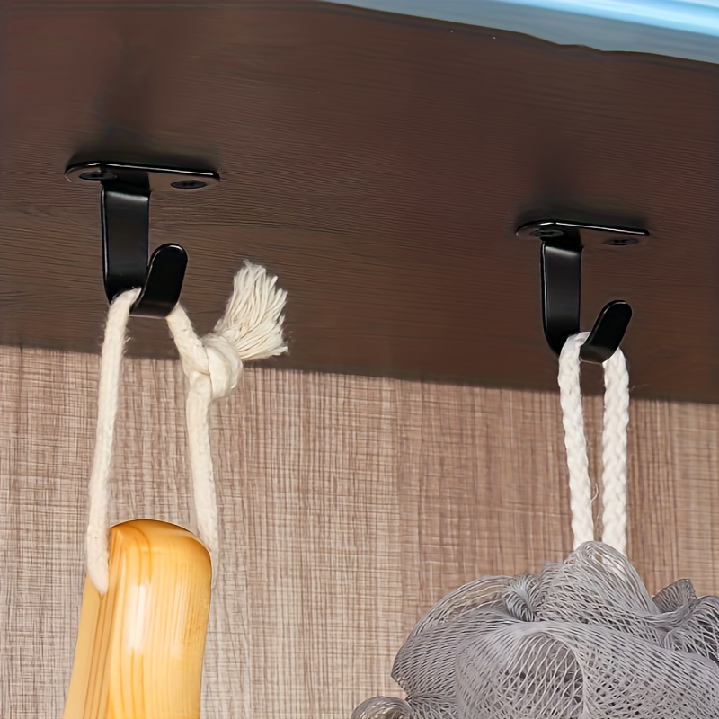 Crochets de plafond montés à vis en acier inoxydable, serviette / robe sous  étagère Crochet à vêtements Heavy Duty Coat Hook Cintre pour salle de bain  Armoire de cuisine Garage, 10 P