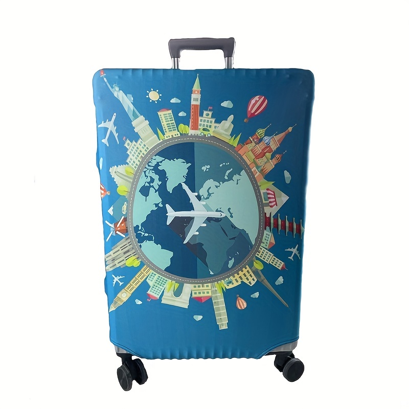 Travel Essentials Luggage Protective Cover Blue Letter Print 18-32 Inches  Traveling Accessories Trolley Elastic Suitcase Case - AliExpress