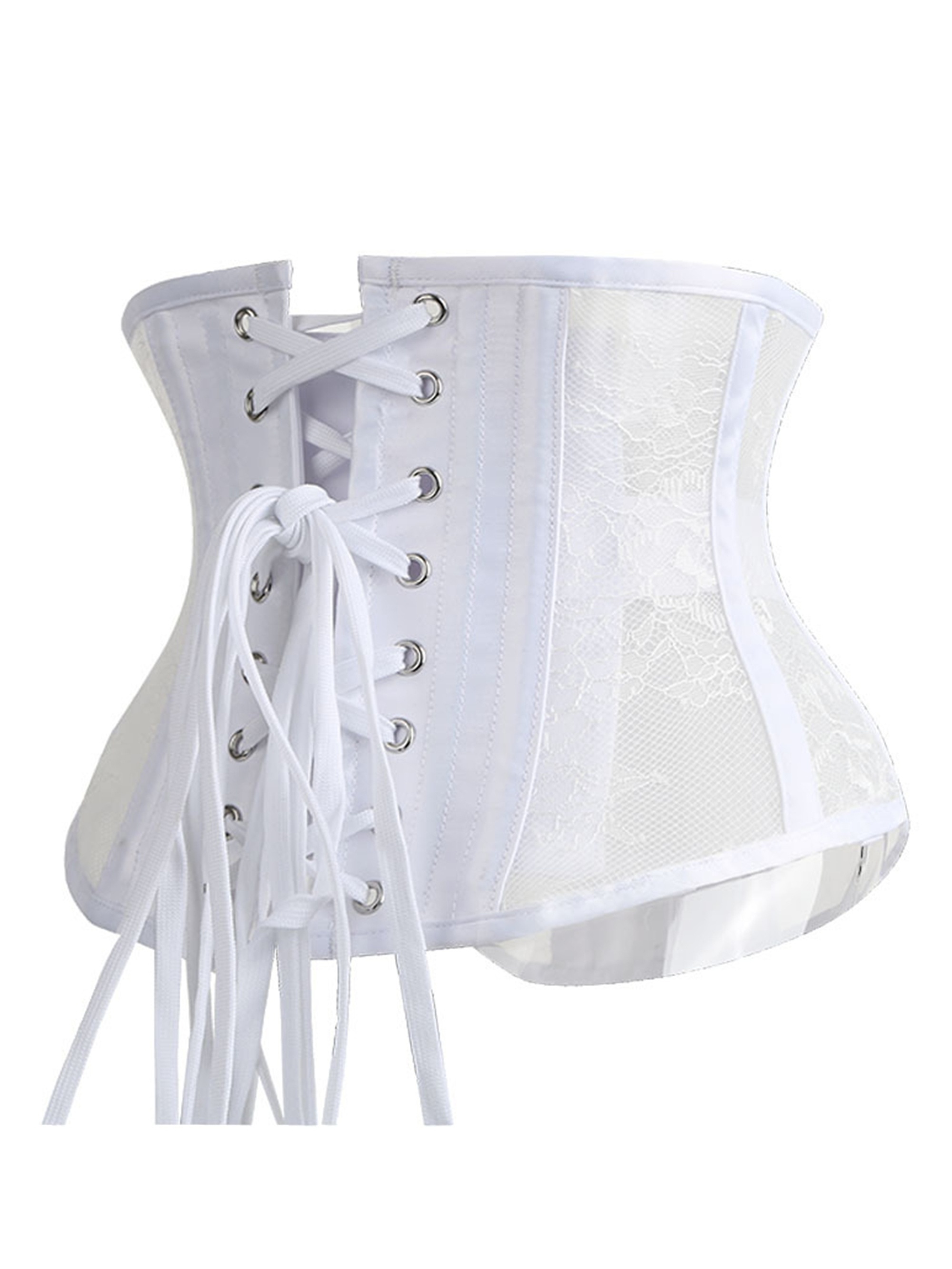 White Lace Underbust Waist Shapewear Corset