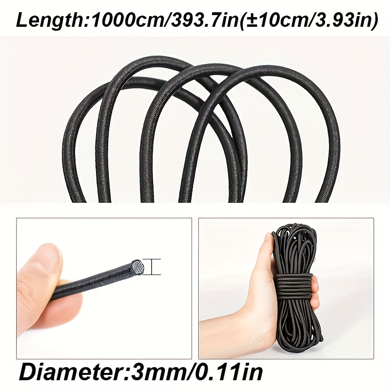 High quality Elastic Rope Black High Elastic Material Strong - Temu Austria