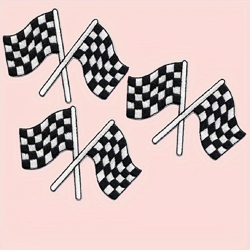 Cartoon F1 Racing Winners Flag Patches Embroidery - Temu