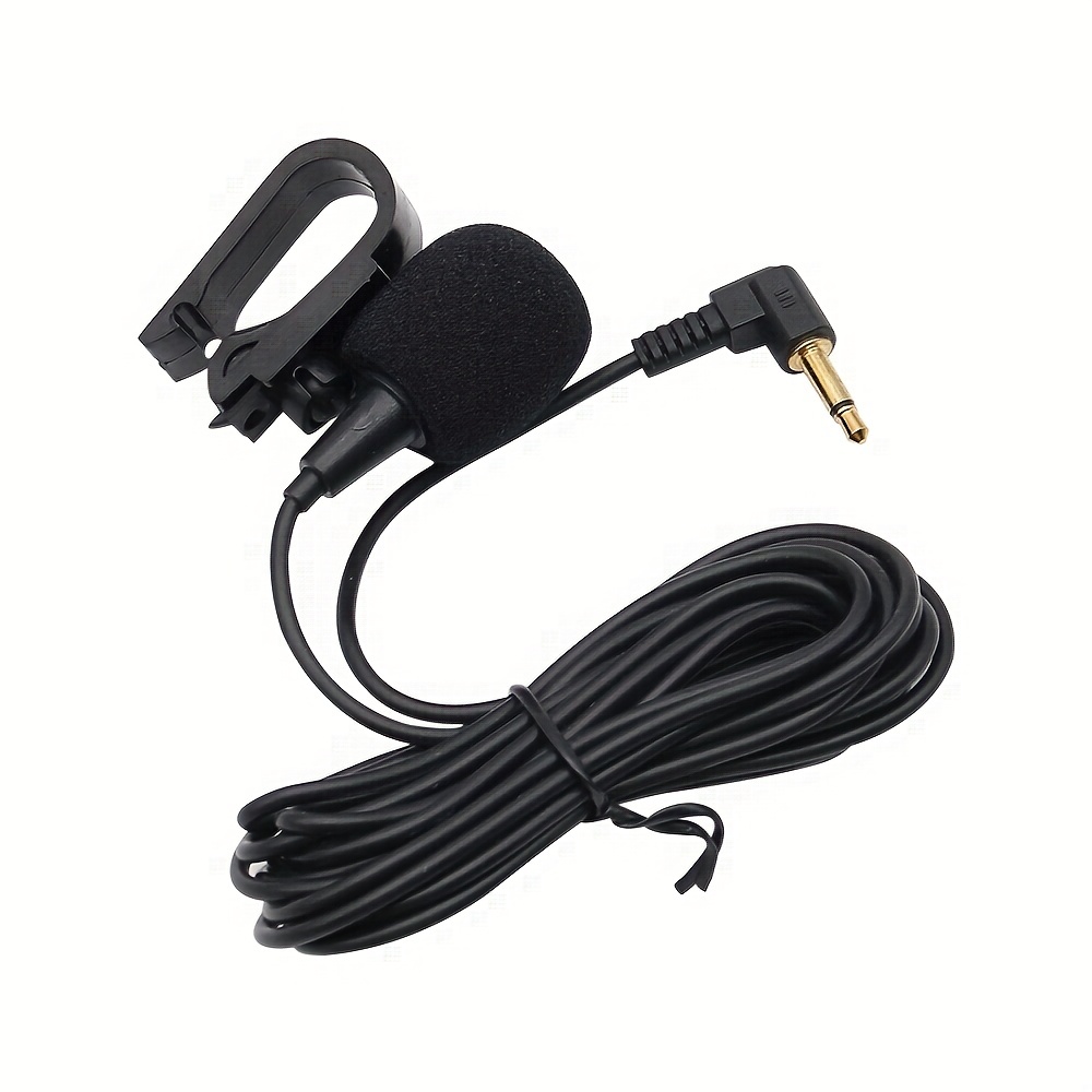  Micrófono de coche para estéreo Plug and Play Micrófono con  cable compatible con radio de unidad principal del vehículo : Electrónica