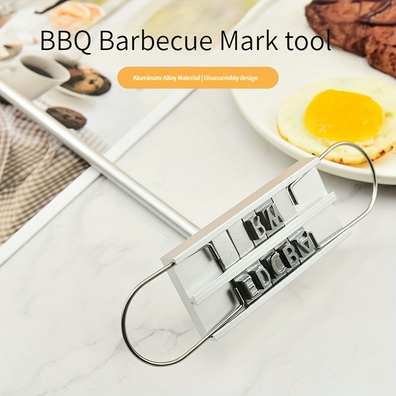 1pc BBQ Branding Iron 55Letters DIY Barbecue Letter Printed BBQ Steak Tool  Meat Grill Forks Barbecue Tool Accessories Kitchen Stuff
