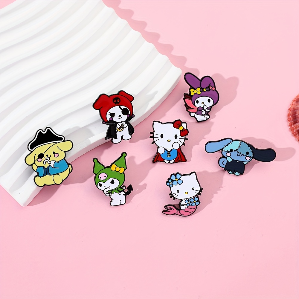 Cute Brooch Set For Boys Creative Sports Kuromi Hello Kitty - Temu