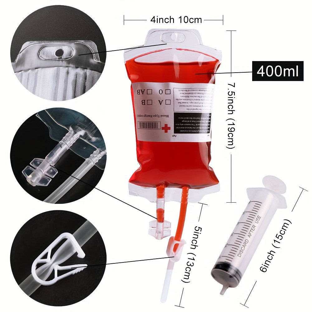 350ml Blood Juice Energy Drink Bag Halloween Event Party Supplies