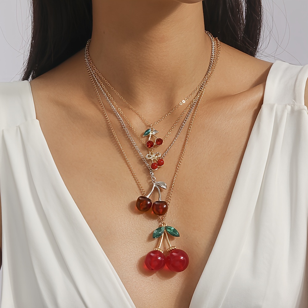 Red deals cherry necklace