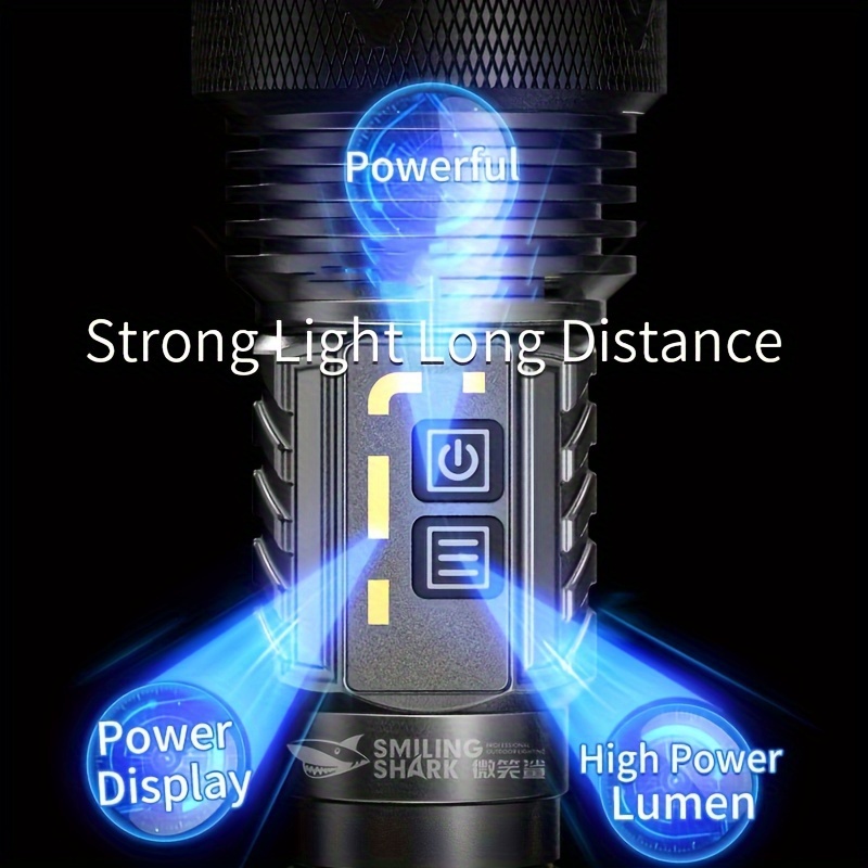 Lylting Rechargeable LED Flashlights High Lumens, Lumens Super Bright  Flashlight with 5 Modes & Waterproof, Powerful Handheld Flashlight for  Camping