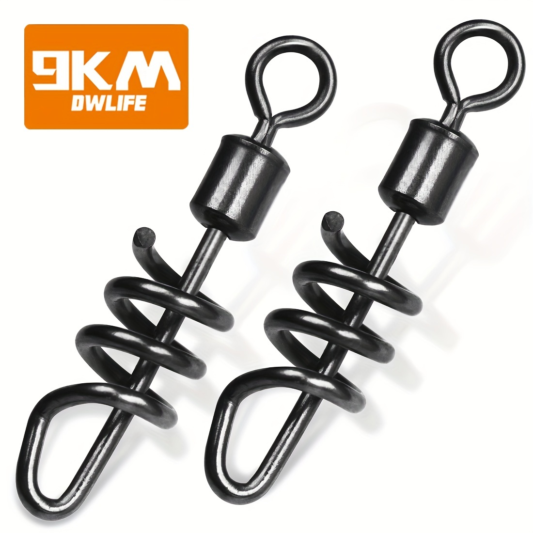 Barrel Fishing Swivels with Safty Snap 100pcs Black Fishing Snap Swivels  Saltwater Freshwater Swivels Fishing Tackles Stainless Steel Interlock  Snaps