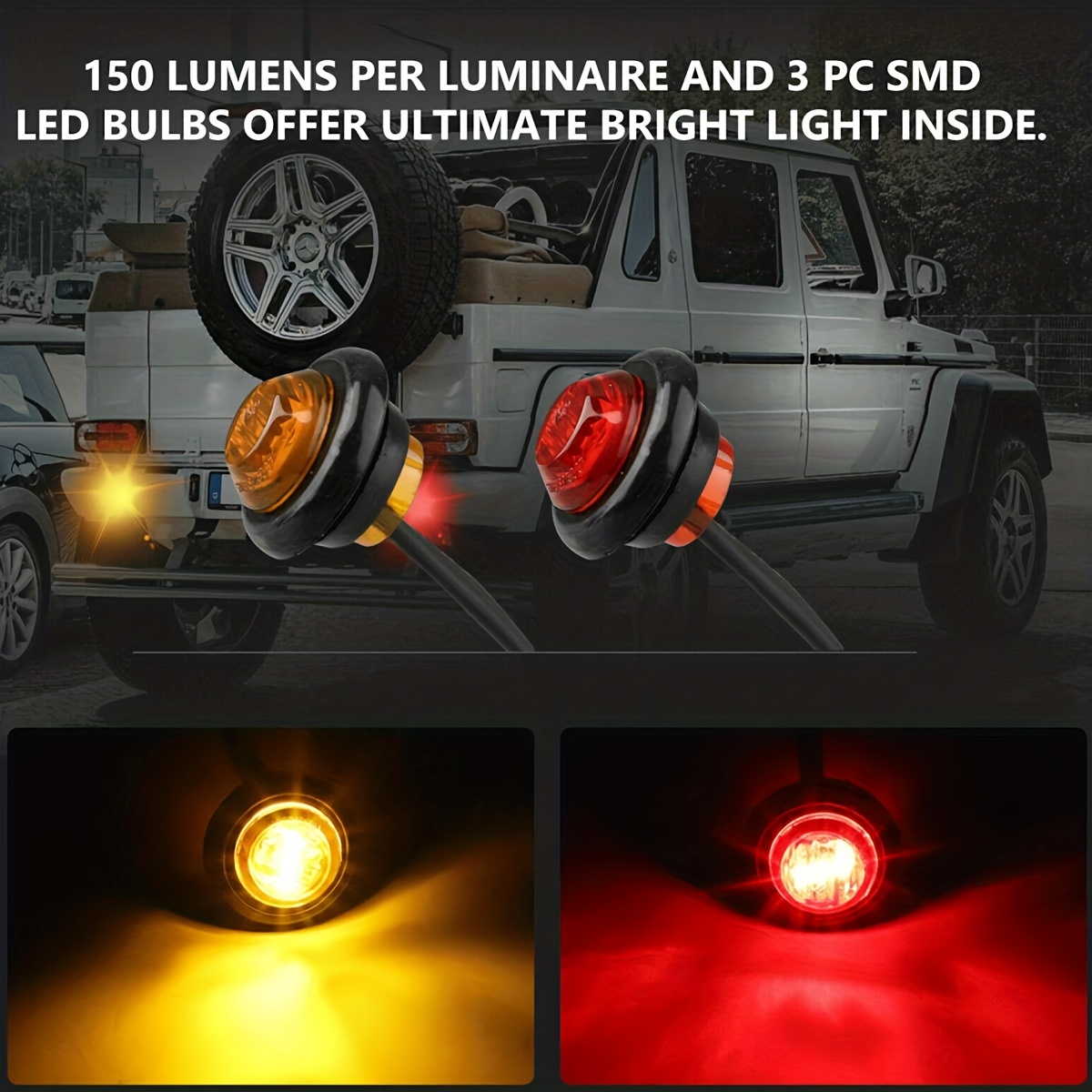 luces para trailer LED traila remolques camion truck luz leds rojo ambar  12v 24v