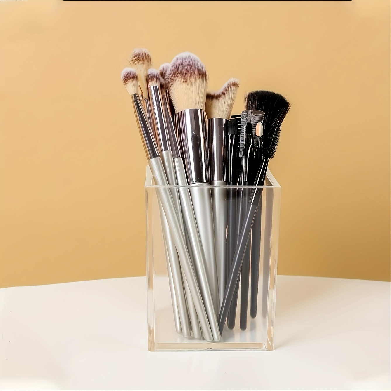 Manicure Tool Box Clear Box Makeup Brushes Transparent - Temu