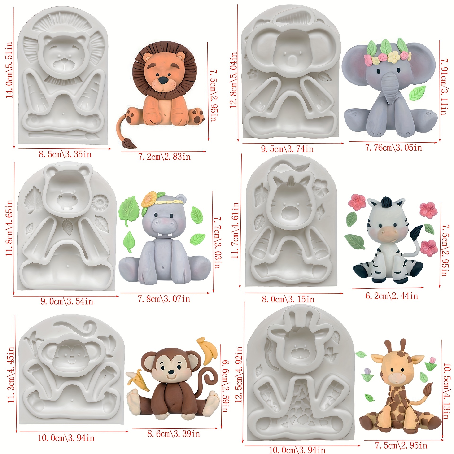 Cute Forest Animal Silicone Molds For Fondant Chocolate - Temu