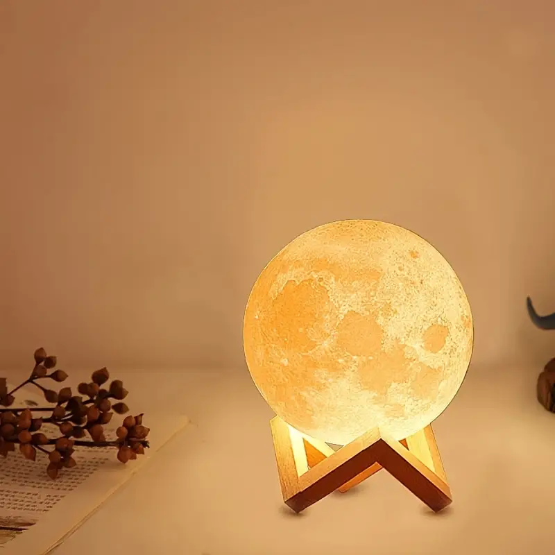 1pc galaxy ball moon lamp moonlight globe luna night light with stand remote touch control night light bedroom decor 8cm 3 14inch details 5