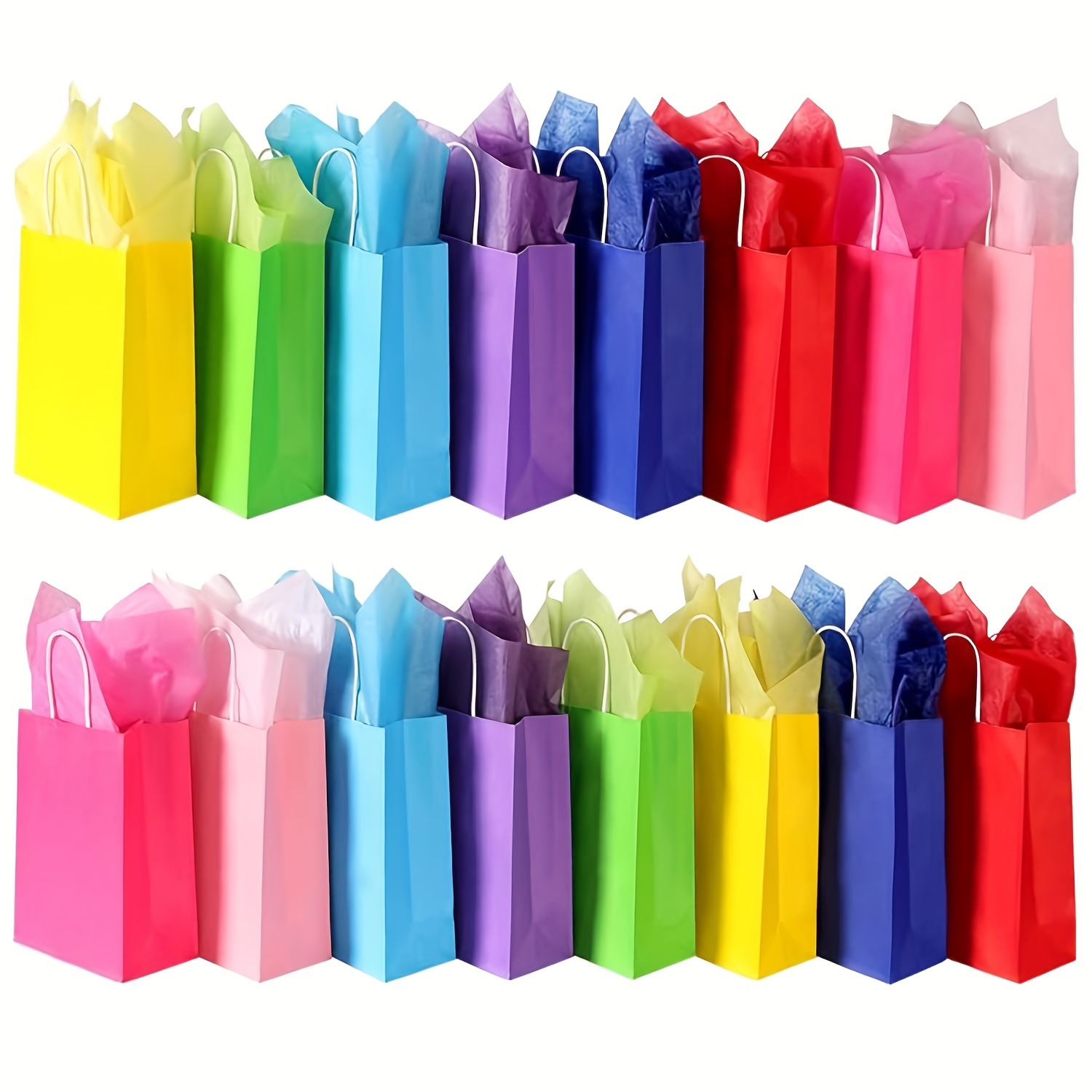 48 Pezzi Sacchetto Regalo Arcobaleno, Borsa per Feste di Compleanno in –