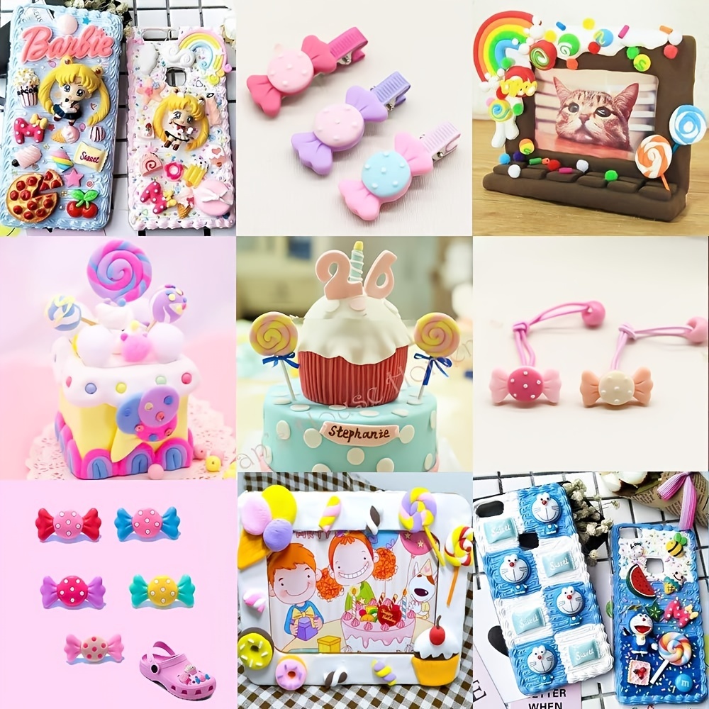 Resin Cute Fake Candy Set, Mixed Assorted Candy Mud Beads, Diy Craft  Decoration Scrapbooking Jewelry Making Supplies - Temu