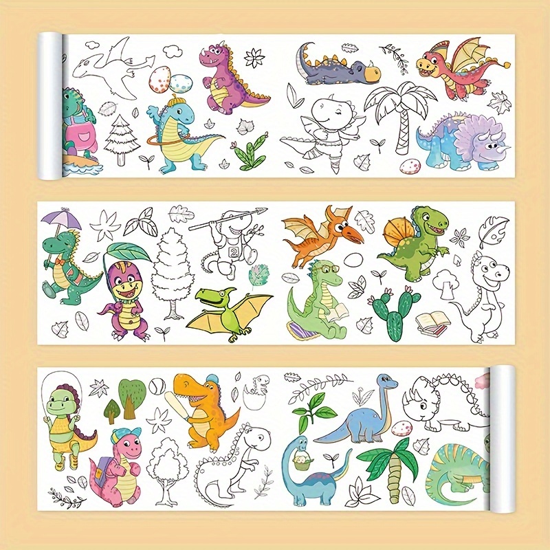 Children's Drawing Roll, 118 *11.8 Inch DIY Painting Sticky Color
