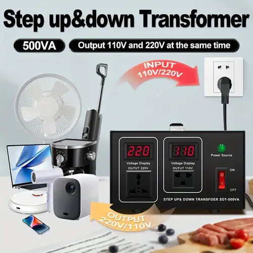 TRANSFORMADOR DE 12V A 220V 500W CONECTOR USB 5V