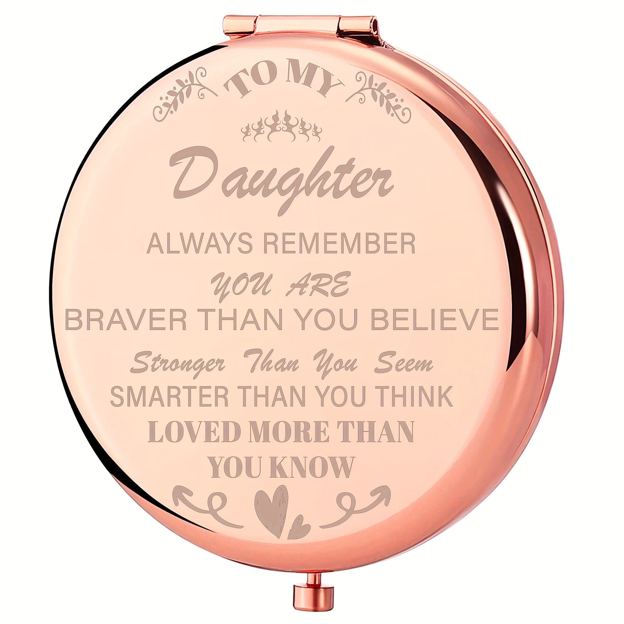 12 Year Old Birthday Gifts for Girls You are Braver Than You Believe Strong  Than You Seem Inspirational Unique 12th Birthday Gift Ideas for Teen Girl  Makeup Compact Mirror for Daughter Sister