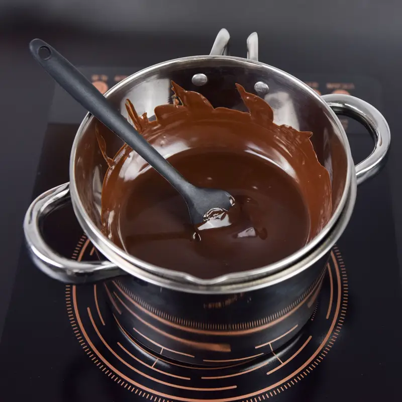 Double Boiler Pot Set Stainless Steel Melting Pot with Silicone Spatula for Melting  Chocolate,Soap,Wax,Candle Making