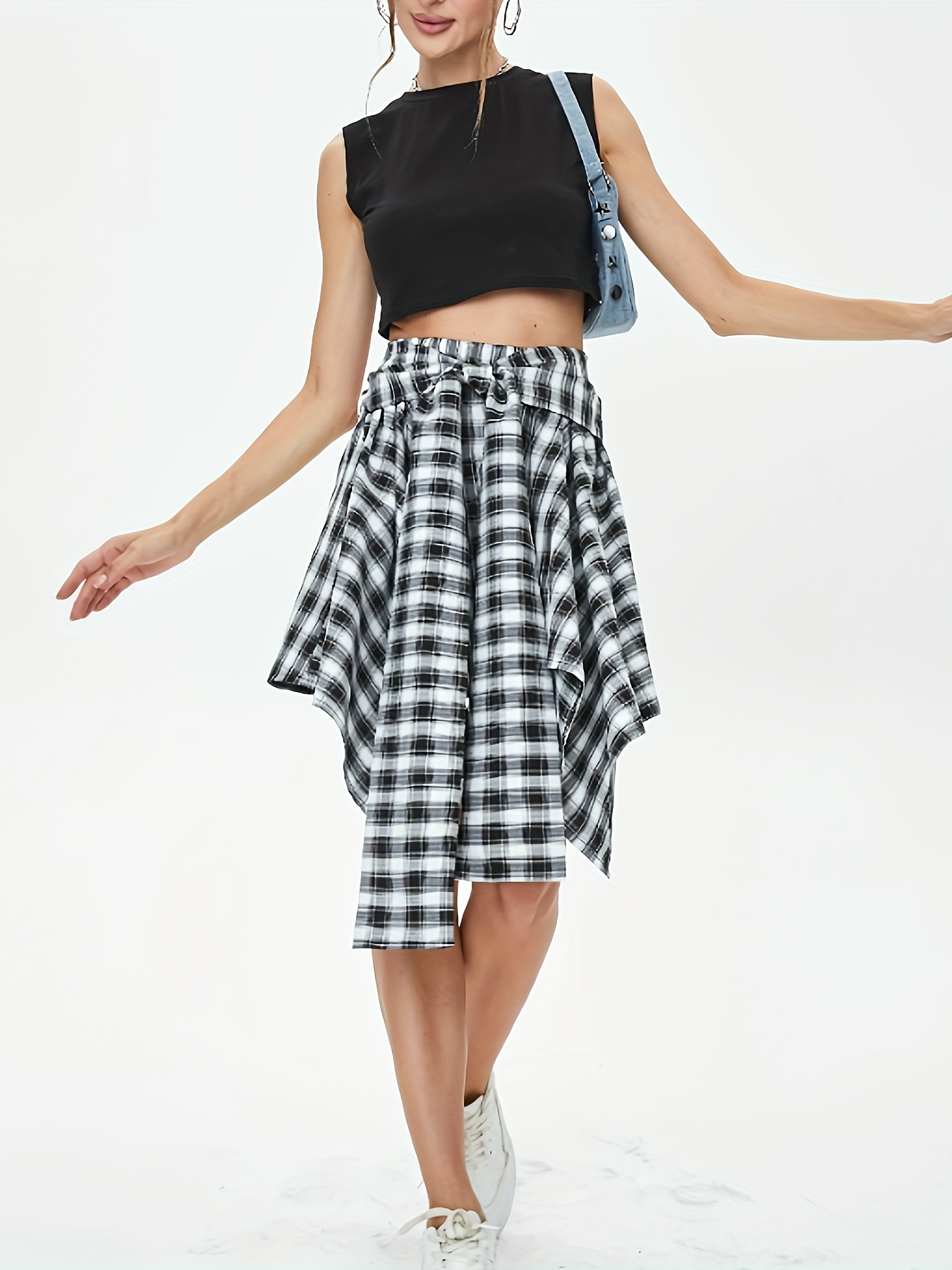 Asymmetrical shop block skirt