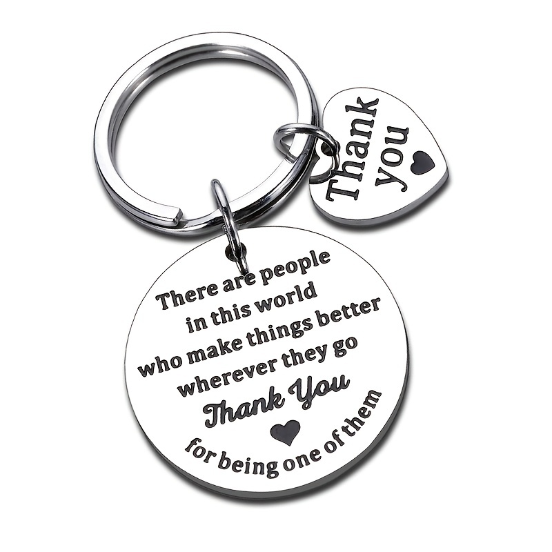 Thank You Metal Keychain