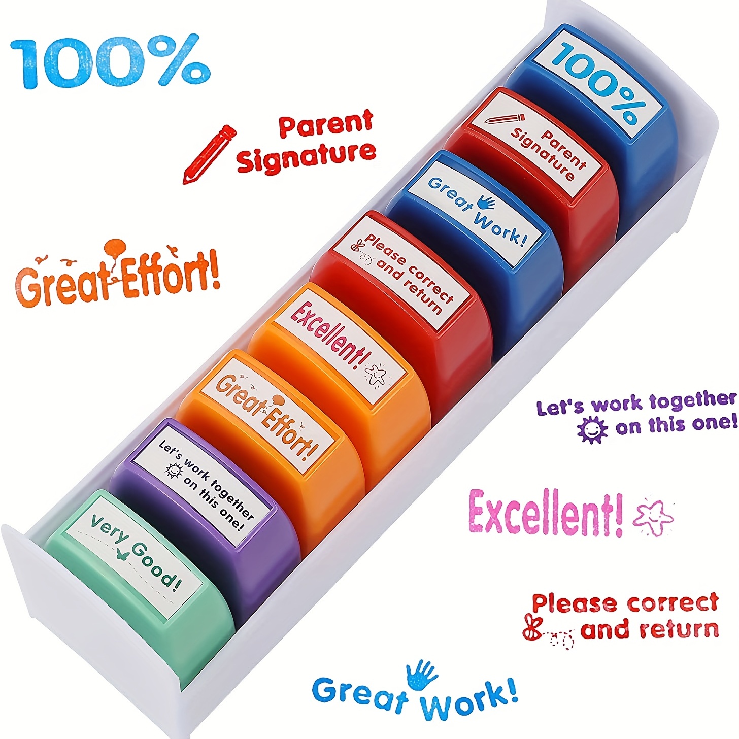 Teacher Stamps For Grading Classroom parent Signature - Temu