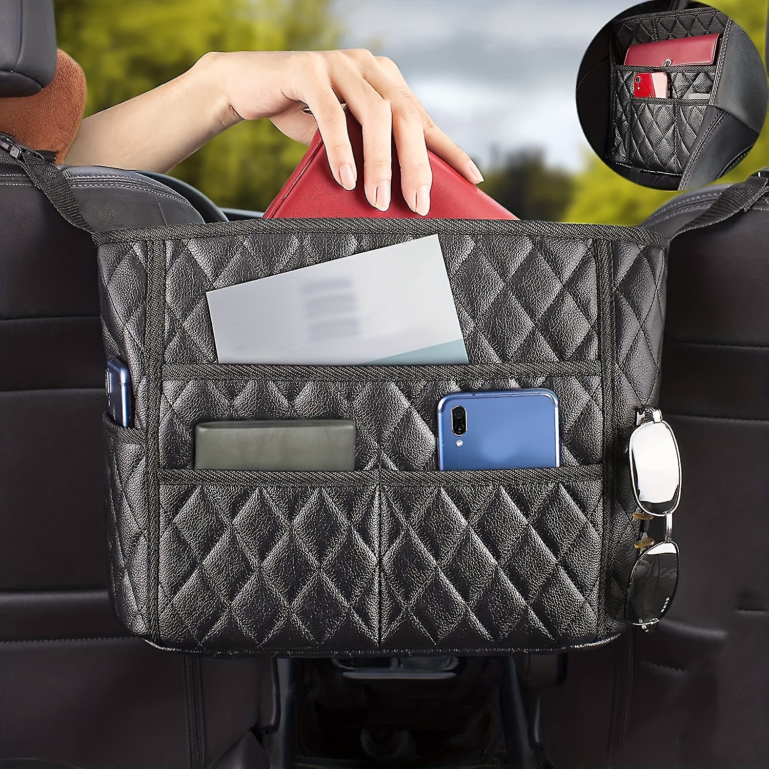 Netztaschen handtaschenhalter Aufbewahrung Auto Auto - Temu
